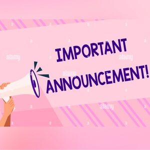 IMPORTANT ANNOUNCEMENT (not for sale)